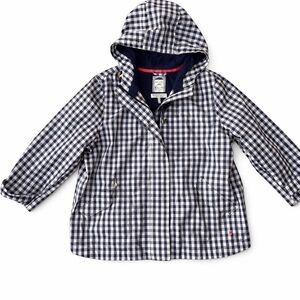 Joules Navy Checkered Raincoat for Kids